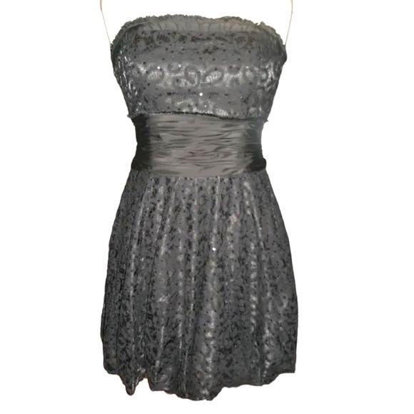 Marc Bouwer Black Beaded Bubble Cocktail Dress 6 - Picture 5 of 11